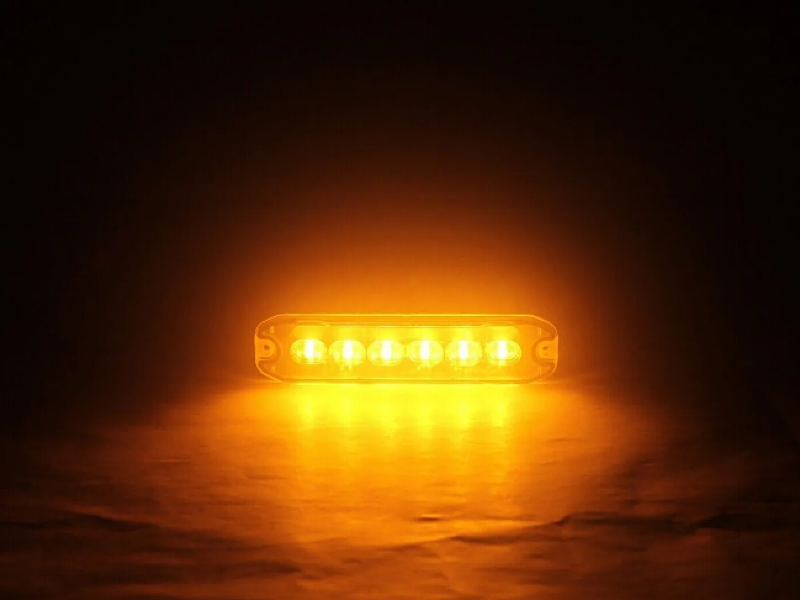 LED Global 6 LED Slim Amber Warning Strobe LG765