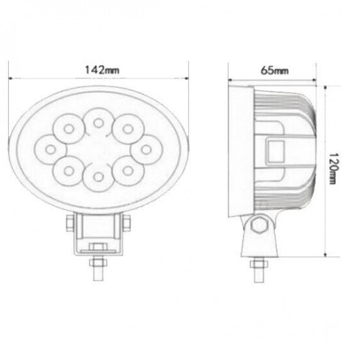 LED Global 50w Oval LED Super Lumen Work Light LG816