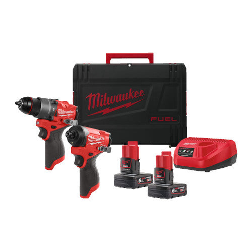Milwaukee M12 FUEL Drill & Impact Driver Twin Pack M12FPP2A2-602X
