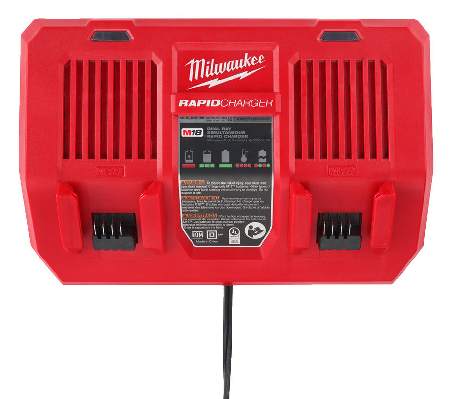 Milwaukee M18 Dual Bay Rapid Charger 220V M18DFC