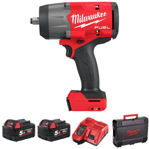 Milwaukee M18 Fuel High Torque Impact Wrench with Friction Ring Kit M18FHIW2F12-502X
