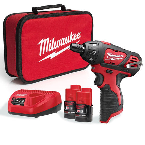 Milwaukee M12 1/4" Sub Compact Screw Driver M12SET1D-152B Kit
