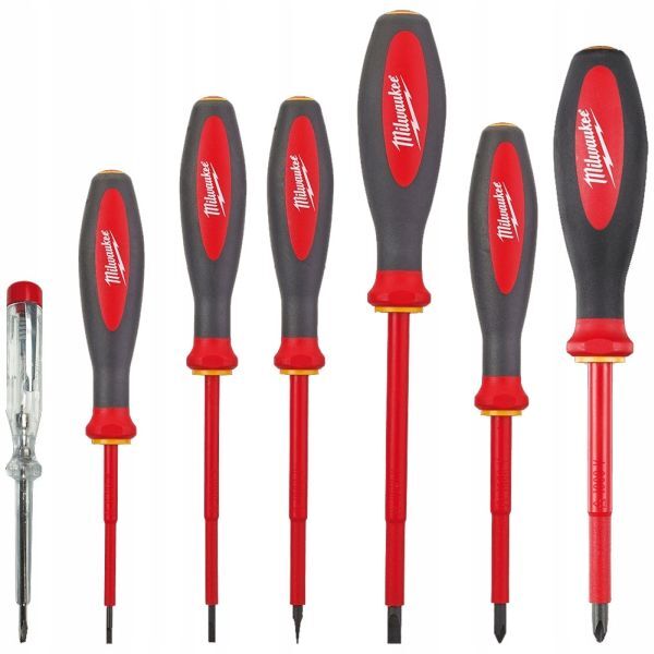 Milwaukee 4932478738 Tri-Lobe VDE Screwdriver Set (7 Pieces)