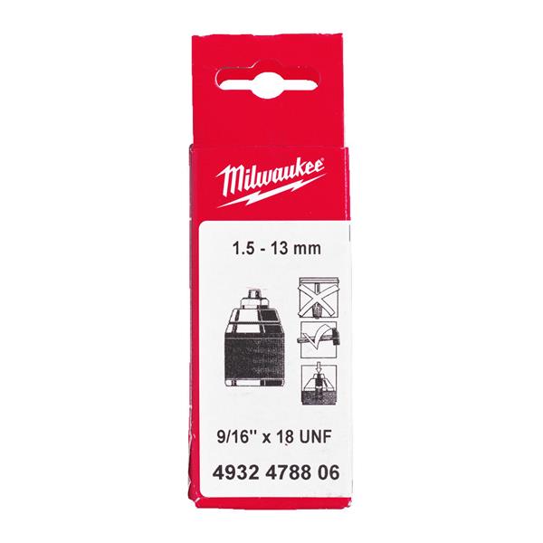 Milwaukee Keyless Metal Chuck 1.5–13mm – 4932478806
