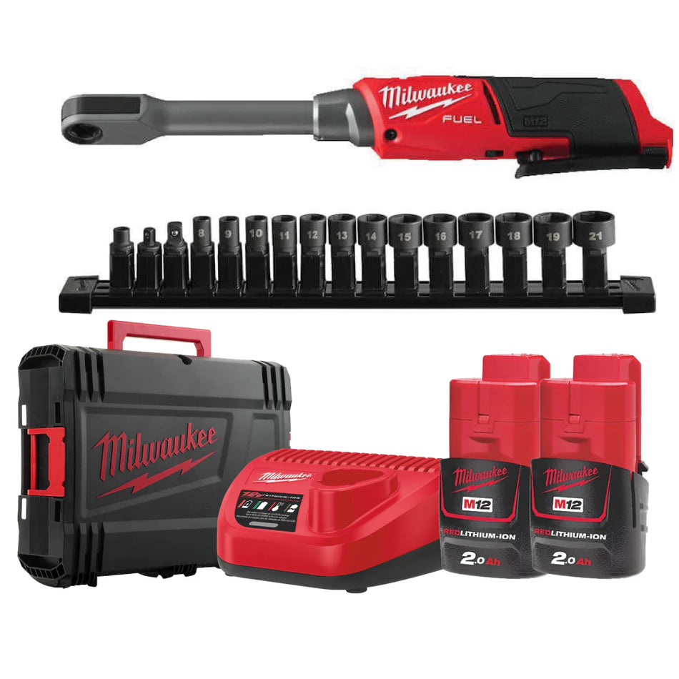 Milwaukee M12 Fuel Pass Through Ratchet & Socket Kit