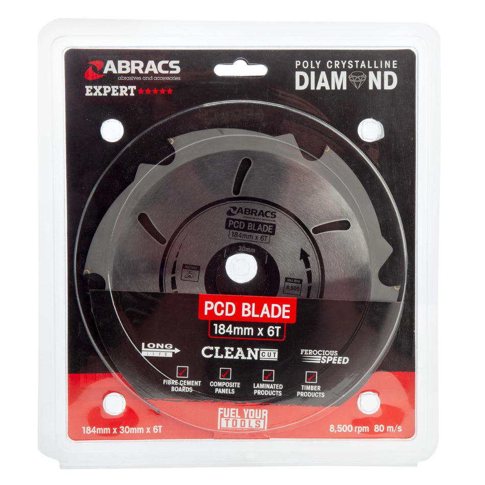 Abracs PCD Blade 184mm x 30mm x 6T – PCD1846