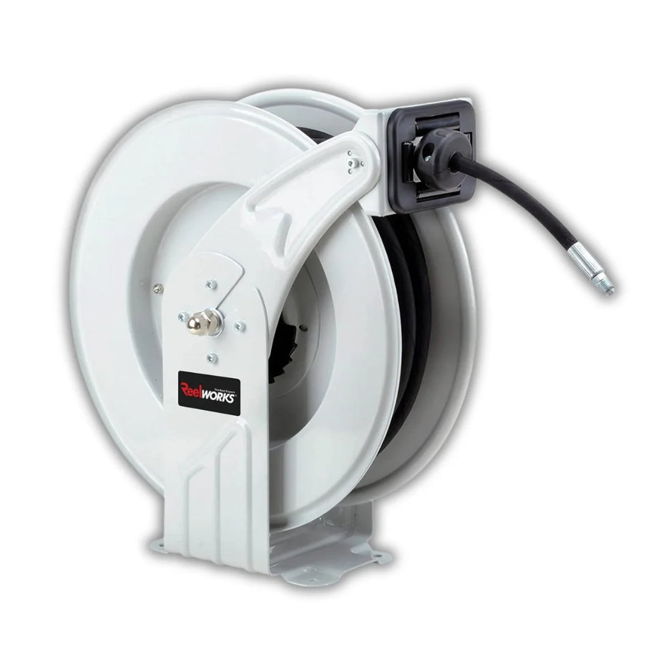 Reelworks Power Washer High Pressure Hose Reel 15m x 1/2" – R/15H4 | Heavy-Duty Retractable Pressure Washer Hose Reel