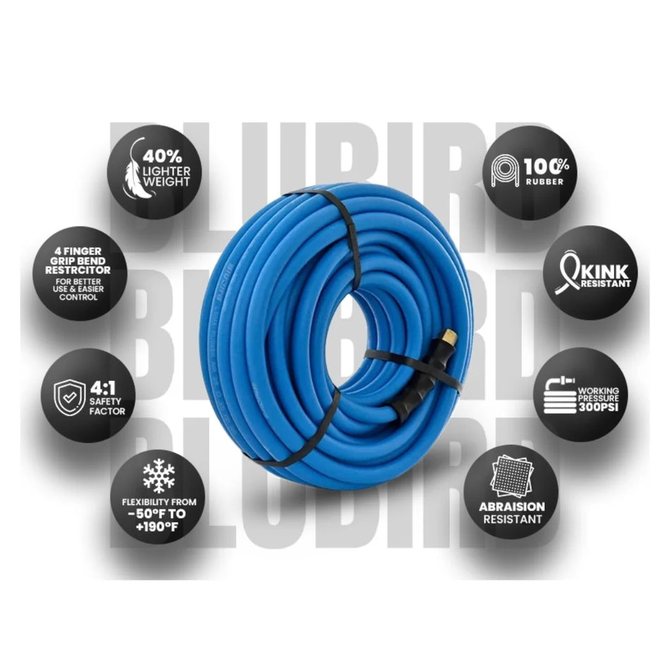 Blubird 20 Metre 3/8" Rubber Air Hose