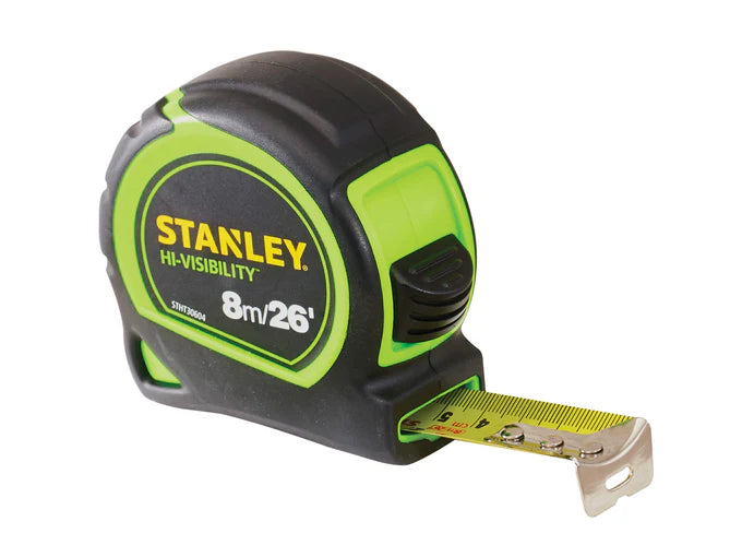 STANLEY Tylon Hi-Viz Pocket Tape 8m/26ft STA130604HG