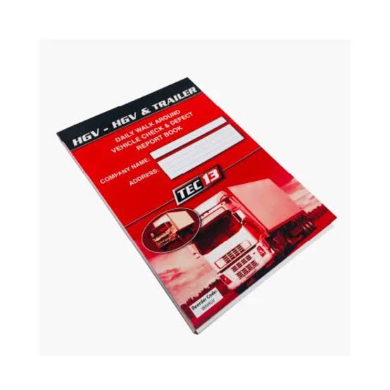 TEC13 Vehicle Walkaround Checkbooks – HGV & Trailer