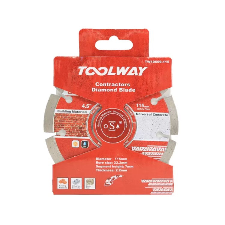 Toolway 115 x 22mm Contractors Diamond Blade