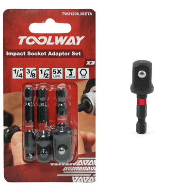 Toolway 3pc Impact Socket Adaptor Set
