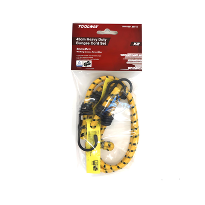 Toolway 450mm 2pc Bungee Straps Yellow - TWH1001.0804