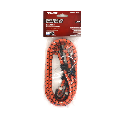 Toolway 1000mm 2pc Bungees Straps Orange - TWH1001.0810