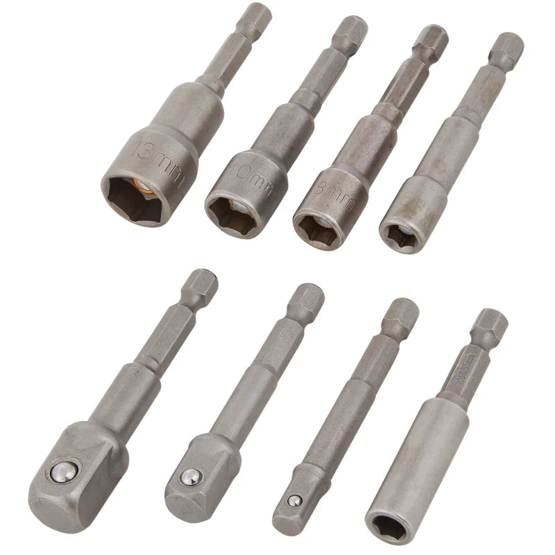 Bluespot 8pc Socket Adaptor & Nut Driver Set 14116