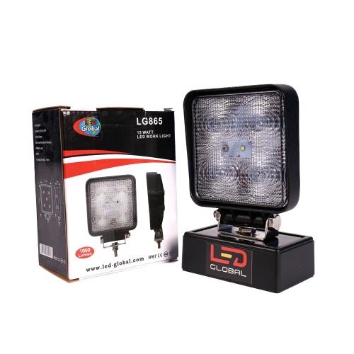 LED Global 15 Watt LED Square Work Light, 1000 Lumen - LG865