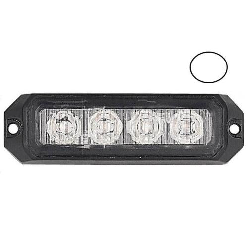 LED Global 4 LED Grille White Warning Strobe LG758