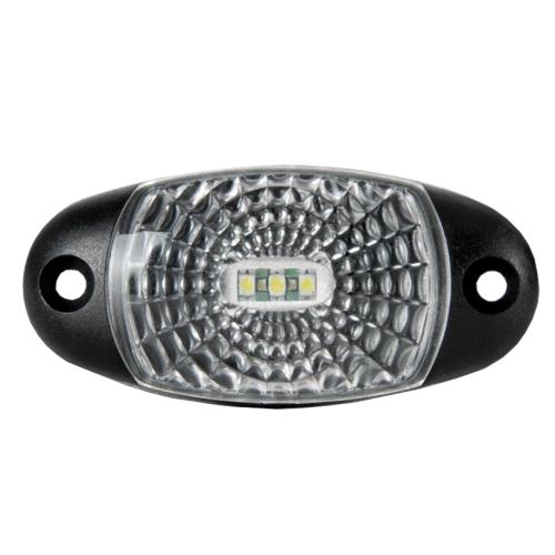 LED Global 12/24V LED Oval Marker Light - Clear LG113