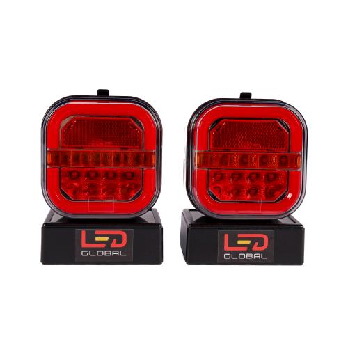 LED Global Rechargeable LED Magnetic Trailer Tail Light Kit LG505