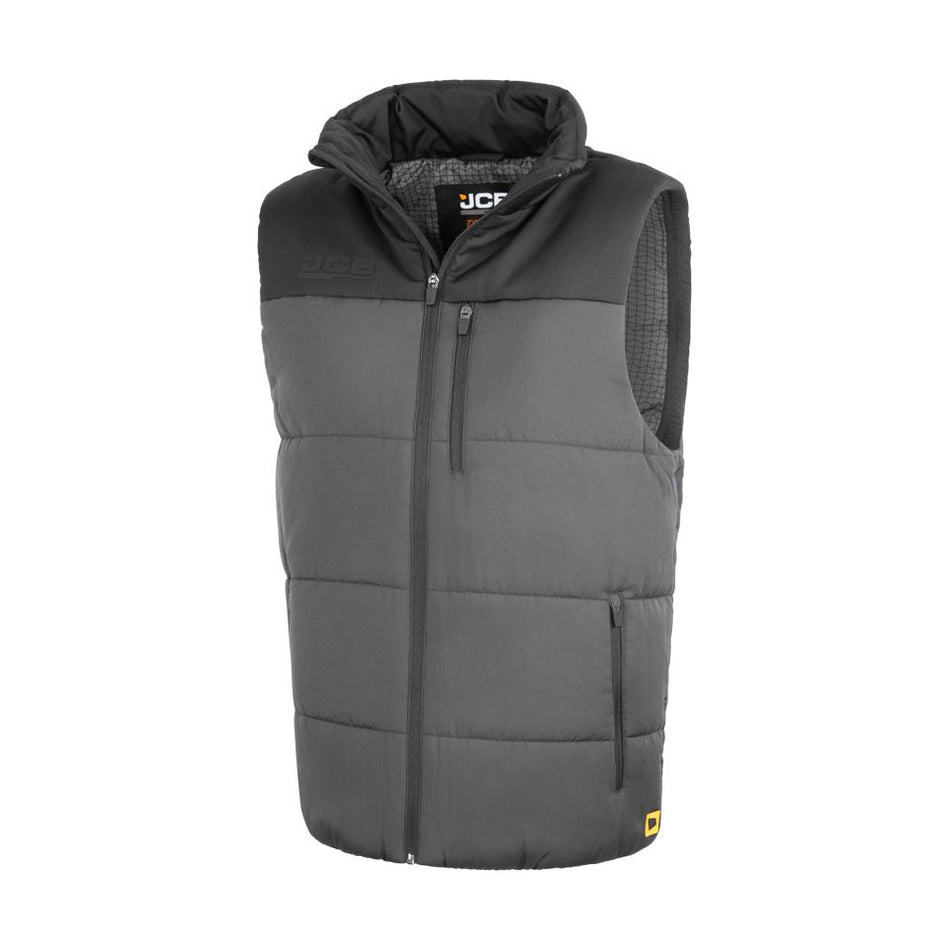 JCB Workwear Padded Gilet Grey / Black