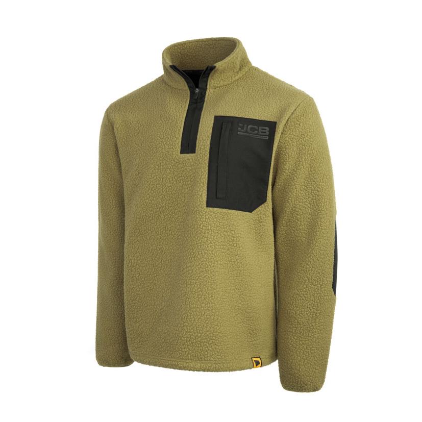 JCB Workwear Borg Fleece Olive Green