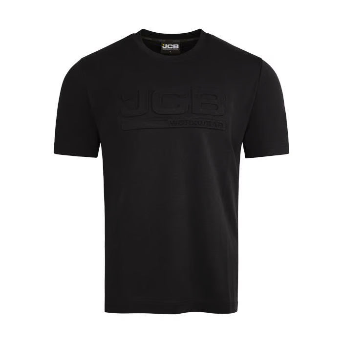 JCB Workwear 3D Embossed T-Shirt Black