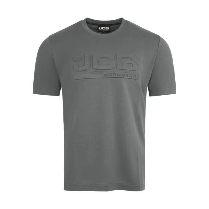 JCB Workwear 3D Embossed T-Shirt Grey