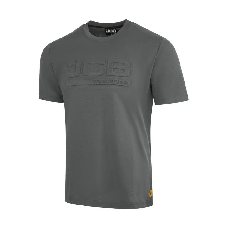 JCB Workwear 3D Embossed T-Shirt Grey