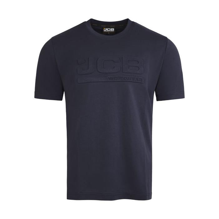JCB Workwear 3D Embossed T-Shirt Navy