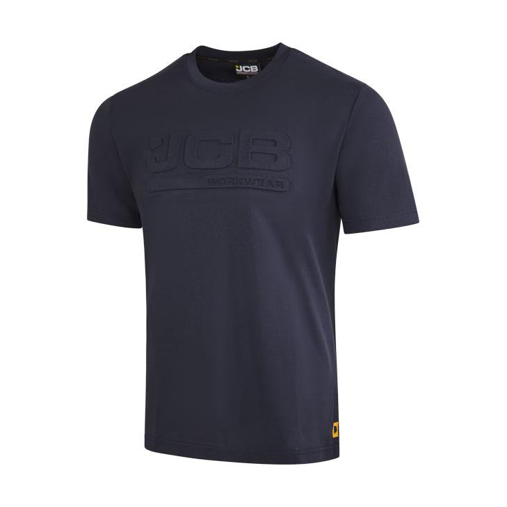 JCB Workwear 3D Embossed T-Shirt Navy