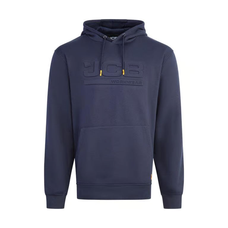 JCB Workwear Embossed Hoodie Navy