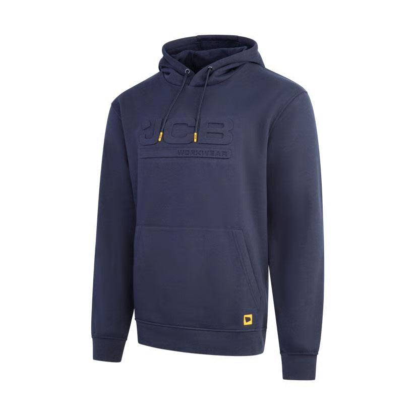JCB Workwear Embossed Hoodie Navy