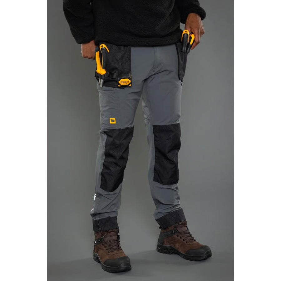 JCB Workwear Men's 4-Way Stretch Holster Pocket Trousers Dark Shadow