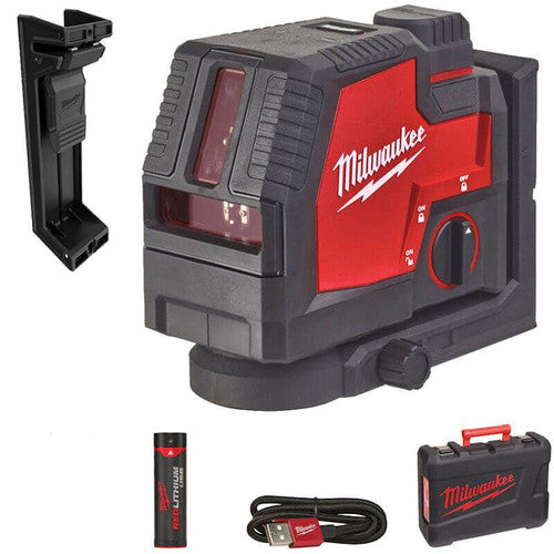 Milwaukee 4v Red Lithium Usb Cross Line Laser Level L4CLL-301C