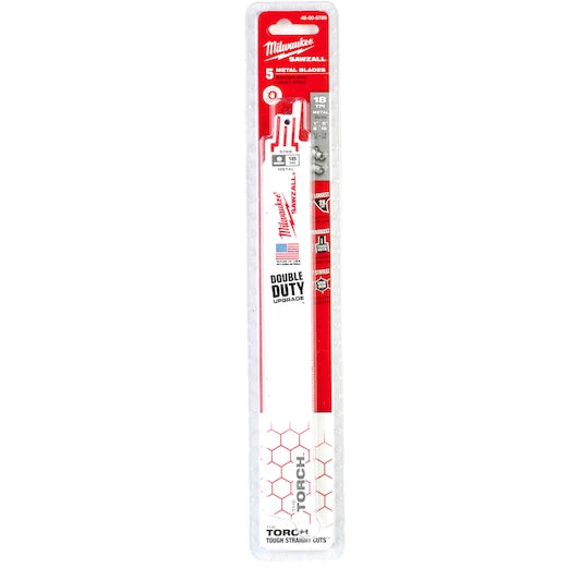 Milwaukee 230mm x 18tpi Torch Sawzall Blades - 5pc 48005788