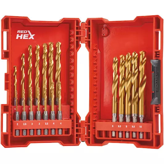 Milwaukee ShockWave 19pc Impact Duty HSS-G TIN Drill Bit Set 48894760