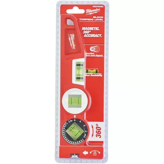 Milwaukee 10" Block Magnetic Torpedo Level 25cm 4932459096