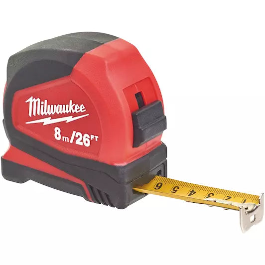 Milwaukee 8M/26ft Pro Compact Tape Measure c8-26/25