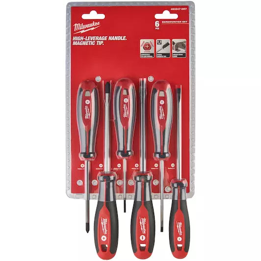 Milwaukee 6 Piece Tri-Lobe Screwdriver Set (Philips/Slotted) 4932471807