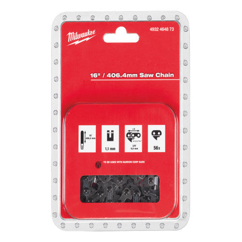 Milwaukee 3/8x152x1.1 Replacement Chain for M12FHS Pruning Saw 1pc 4932478427