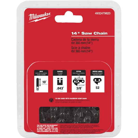 Milwaukee 14" Replacement Saw Chain for M18FCHS35 Chainsaw 4932479820