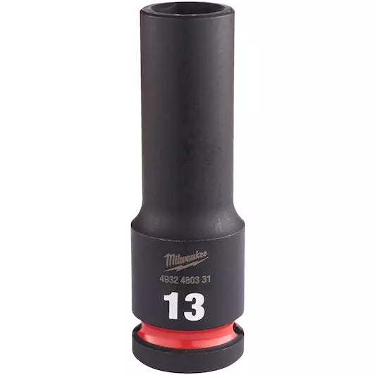 Milwaukee 1/2" 13mm Shockwave Impact Socket Hex Deep 4932480331