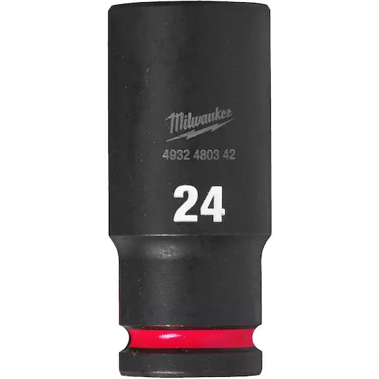 Milwaukee 1/2" 24mm  Shockwave Impact Socket Hex Deep 4932480342