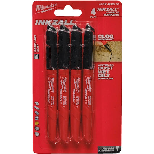Milwaukee Inkzall 4pc Marker Set 4932480551