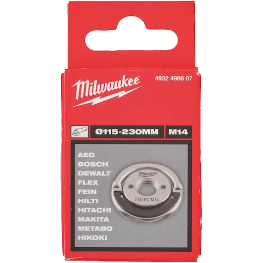 Milwaukee FIXTEC M14 Nut for Use with Grinder 1pc 4932498607