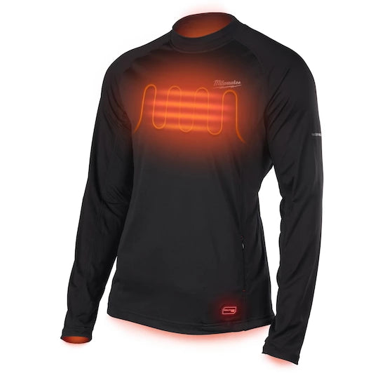 MILWAUKEE USB Rechargeable Heated Base Layer Black -M, L, XL, XXL