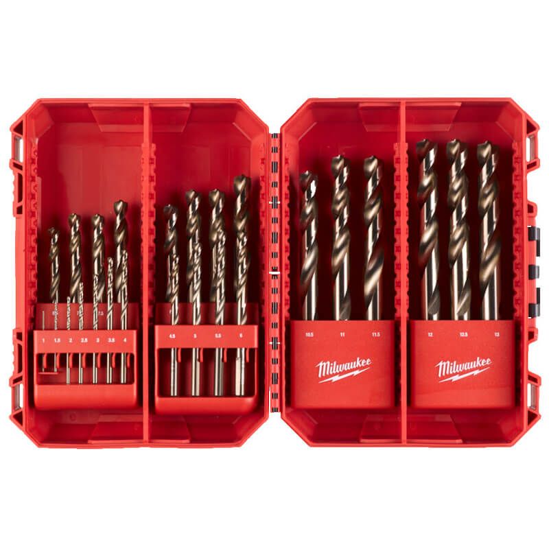 Milwaukee Red Cobalt HSS Ground (DIN338) Metal Drill Bit Set  25pc 4932493868
