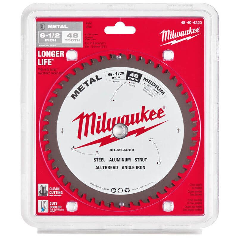 Milwaukee 6.5'' x 48T Metal Circular Saw Blade 48404220
