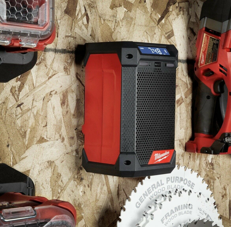Milwaukee M12 Dab+ Job Site Radio / Charger M12RCDAB+0 (Body Only)