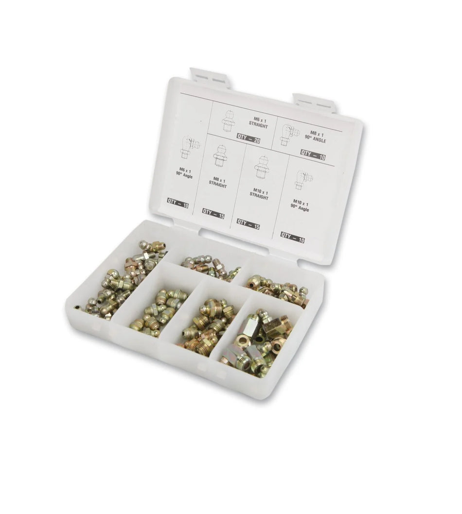 Selection Box 80pc Kit SAE + PTF Grease Fittings - GZT43972